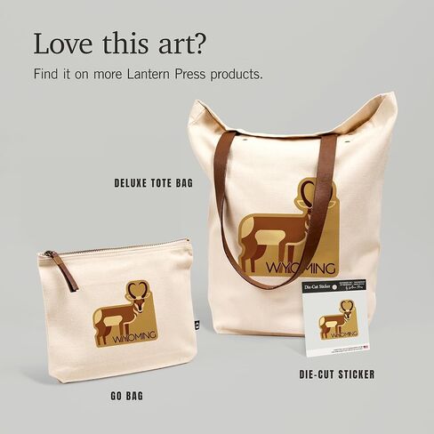 فانوس الصحافة وايومنغ ، الظباء ، الهندسة الهندسية ، حقيبة قطنية بنسبة 100 ٪ ، ملحق السفر ، حقيبة الذهاب in Kuwait