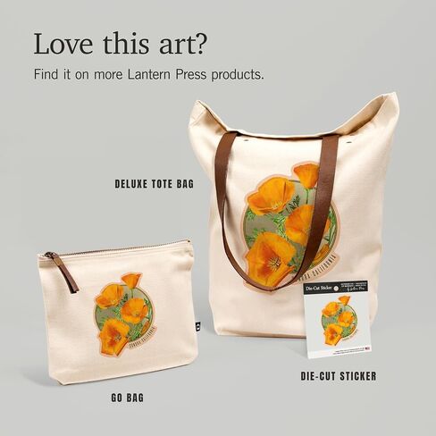 Lantern Press Sonora, California, Poppy Flowers, 100% Cotton Zipper Pouch, Travel Accessory, Go Bag in Saudi Arabia