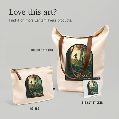 Lincoln City, Oregon, Wanderer, Bigfoot in Forest, 100% Cotton Zipper Pouch, Travel Accessory, Go Bag in Saudi Arabia