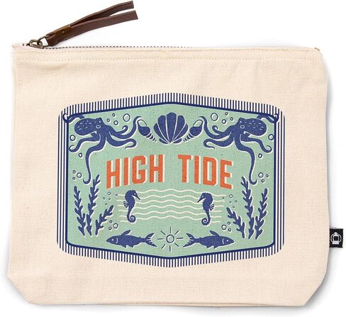 Lantern Press Dockside Series, High Tide, 100% Cotton Zipper Pouch, Travel Accessory, Go Bag in Saudi Arabia
