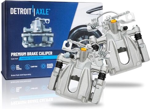 Detroit Axle - خلف 2pc الفرجار الفرامل لفورد Taurus X Freestyle خمسمائة Mercury Sable Montego ، استبدال مجموعة الفرجار الفرامل قرصين in Kuwait