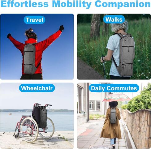 Portable Oxygen Tank Backpack Holder for Size D (M-15), Comfortable Medical Oxygen Cylinder Backpack Bag with Durable Straps, Size JD (M-22) Oxygen Bag for Travel - Easy to Carry (Black) in Kuwait