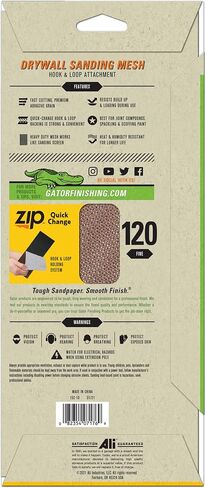 Gator 7178 Hook and Loop Very Fine 220-Grit Screen Drywall Sanding Mesh Sandpaper, 4.5 x 10.5 Inch, 4 Sheets in Kuwait