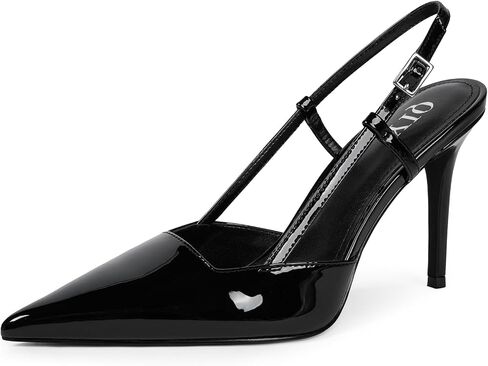 Closed Toe Slingback Heels Women Pumps Strappy Pointed Toe Stiletto Heels for Women Wedding Party Dress Shoes in Saudi Arabia