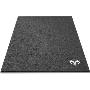 GEWAGE Bike Mat 36" x 72"- Exercise Stationary Bike Mat Use on Hardwood Floor - Heavy Duty Cycling Trainer Floor Mat for Spin, Peloton, Stationary, Exercise Bike (36" x 72")