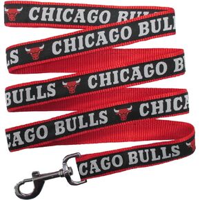 NBA CHICAGO BULLS Dog Leash, Size Medium. Heavy-Duty Metal Swivel Buckle Pet Leash