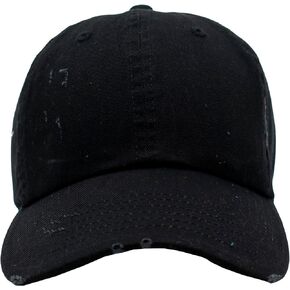 Stephanie Imports Distressed 6-Panel Cotton Baseball Unisex Cap with Adjustable Brass Buckle