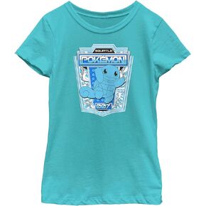 Pokemon Squirtle Badge Girls Short Sleeve Tee Shirt
