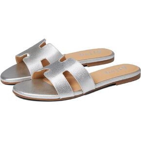 French Sole Alibi Sandal Silver Metallic Pebble 7.5 M