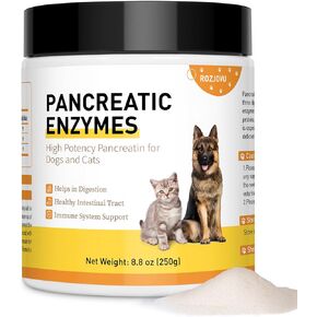 8.8 Ounces Pancreatic Enzymes for Dogs | 10x Pancreatin Formula |Dog Digestive Enzymes for EPI Pets | Support Digestive Stress, Pancreatic Concerns, and Healthy Weight Management