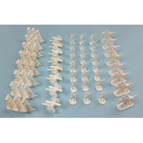 Napoleonic & Civil War Military Miniatures (White): Plastic Toy Soldiers Set: Infantry, Cavalry, Artillery, Ships