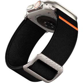 SNBLK Sport Stretchy Nylon Band for Apple Watch Band for Apple Watch Ultra 2 Band/Apple Watch Ultra Band 49mm, iWatch Series 9/8/7/6/5/4/3/2/1/SE 45mm/44mm/42mm Solo Loop Wide Replacement Strap Men in Kuwait