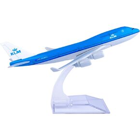 Diecast Airplanes 1:400 Scale Model Plane B747 Model Airplane Metal Alloy Model for Decoration and Gift (blue)