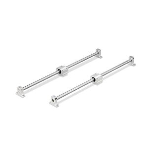 12mm Linear Motion Shaft Kit with 2pcs Linear Shaft Rod 1000mm + 2pcs Slide Block Bearing SCS12UU + 4pcs SK12 Aluminium Guide Rail Support for Printer and CNC DIY