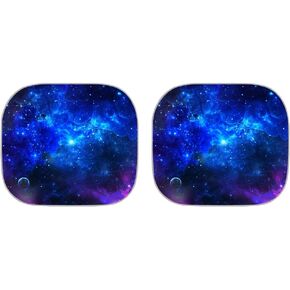 Boho Floral Print 2-Piece Sun Shade Front Windshield - Foldable Car Front Window Sunshades for Most Sedans SUV Truck,Reflective Material Blocks 99% UV Rays and Keeps Your Vehicle Cool