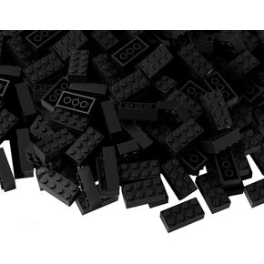 Feleph Basic Parts 320 Pieces 2x4 Light Gray Bricks Building Creative Play Blocks Set Toy Accessories Combine with Major Brick Brands (Gray Light)