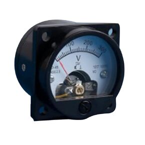 Pointer Type DC Analog Panel Voltmeter SO-45 Analog Voltage Panel Meter, DC 300V Round Black, 1pcs