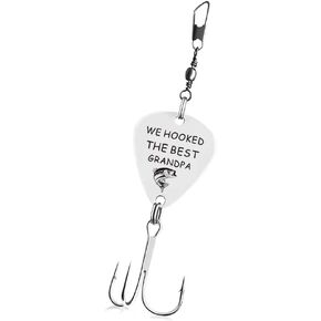 Fishing Lure Engraved Text Fisherman Dad Daddy Father Grandpa First Loved Man Gift