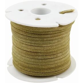 Treasure Gurus 3mm Buckskin Leather Lace 25 Yd Spool Jewelry Making Thread Cording Suede