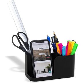 GEGUTON Deck Accessories & Cellphone Holder - Pencil Holders for Desk Organizers, Decoration Items for Office Supplies, Gifts for Mom & Dad - Basic Collection – Solid Wood and Steel