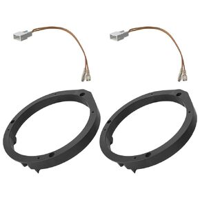 Car Front Rear Door Speaker Adapter Bracket Spacer Rings 6.5/6.75 Inch Speaker Adapter Mounting Plates with Wiring Harness Set of 2