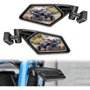 Nilight UTV Side Mirrors Aluminum X3 Rear View Mirror Upgraded 360 Degree Adjustment Compatible with 2016 2017 2018 2019 2020 2021 2022 2023 Can Am Maverick X3 Turbo R, 2 Years Warranty