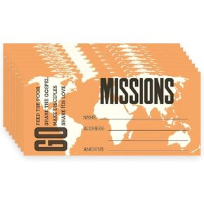 Church Offering Envelopes - Cash Envelopes For Tithes And Offering - Offering Envelope MISSION - Pack of 100 - Swanson Christian Products