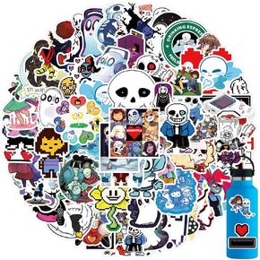 102Pcs Undertale Stickers Pack for Kids，Game Stickers for Boys and Girls, Vinyl Waterproof Deltaruneb Decal Sticker for Water Bottles,Skateboard,Guitar,Gifts for Adults Teens
