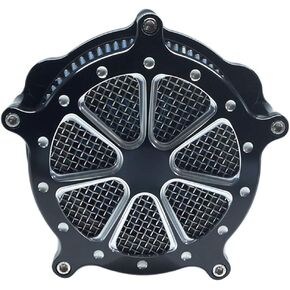 Air Filter Intake Cnc Cut Air Cleaner Venturi Motorcycle Chrome Kit for Harley Dyna 2000-2017 Softail 2000-2015 Touring 2000-2007 Fitment - B (Blue)