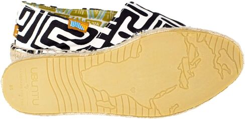 Ubuntu Life Afridrilles - حذاء قماشي نسائي أفريقي مصنوع من الجوت الطبيعي والقطن، حذاء قماشي سهل الارتداء مصنوع يدويًا للنساء، مقاسات 6-11 in Kuwait