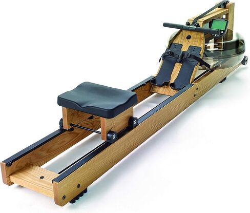 آلة التجديف من WaterRower من خشب البلوط مع شاشة S4 | صنع في الولايات المتحدة الأمريكية | آلة إيرج أصلية مصنوعة يدويًا للاستخدام المنزلي وصالة الألعاب الرياضية | أفضل ضمان in Kuwait
