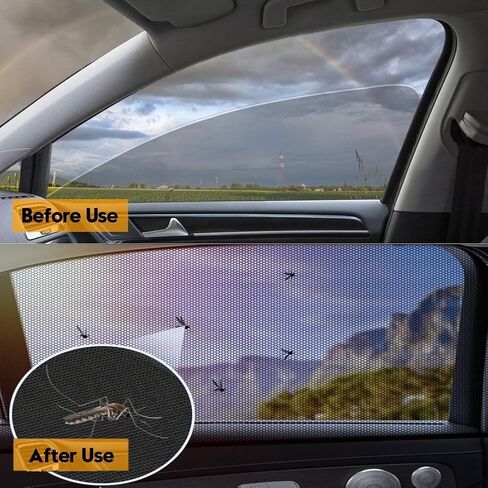 T Tersely 2 Packs Window Sock【No need adhesive tapes】Car Window Sun Shade Breathable Elastic Mesh Car Rear Side Window Shade-Universal Fit for Most of Cars-Protect Kids from The Sun-Cover Full Windows in Saudi Arabia