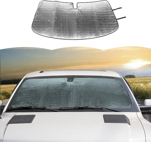 RT-TCZ Windshield Sunshade Sun Shade Heat Shield Window Sun Visor Mat for Ford F150 2009-2014,US Flag in Saudi Arabia