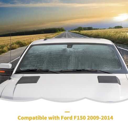 RT-TCZ Windshield Sunshade Sun Shade Heat Shield Window Sun Visor Mat for Ford F150 2009-2014,US Flag in Saudi Arabia