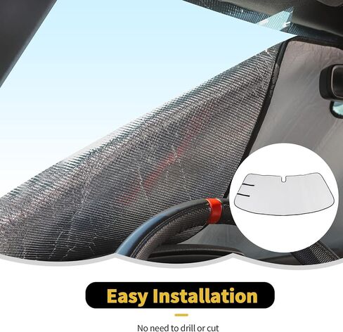 RT-TCZ Windshield Sunshade Sun Shade Heat Shield Window Sun Visor Mat for Ford F150 2009-2014,US Flag in Saudi Arabia