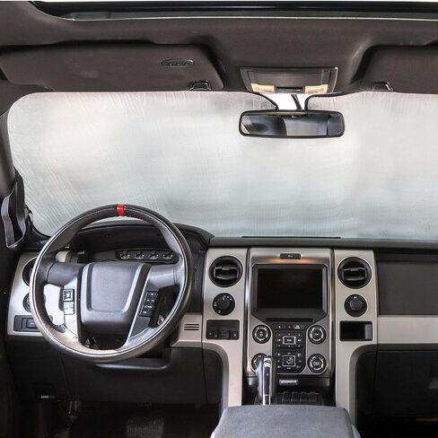 RT-TCZ Windshield Sunshade Sun Shade Heat Shield Window Sun Visor Mat for Ford F150 2009-2014,US Flag in Saudi Arabia