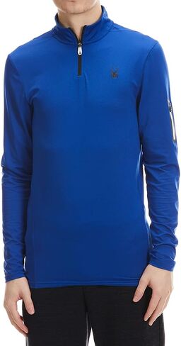 Spyder Menƒ_Ts Novelty كم طويل 1/4-Zip Top Royal M in Saudi Arabia