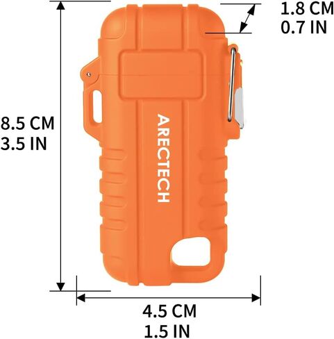 ARECTECH Electric Lighter Rechargeable Arc Lighter, Waterproof Plasma Lighter with Flexible Neck,Windproof Lighter Flameless for Candle Outdoor Camping (Black) in Saudi Arabia