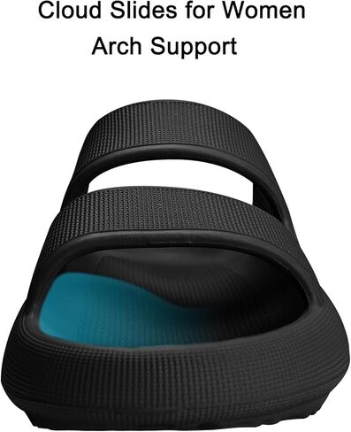 شباشب سحابية مع دعم قوس للنساء، شباشب مريحة ونعل سميك ووسادة مانعة للانزلاق، أحذية صيفية خفيفة الوزن لالتهاب اللفافة الأخمصية in Kuwait