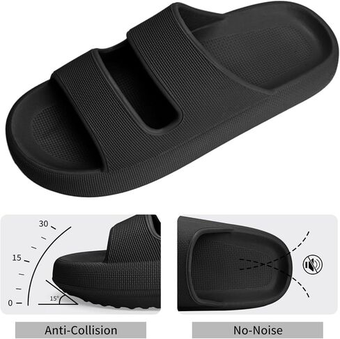 شباشب سحابية مع دعم قوس للنساء، شباشب مريحة ونعل سميك ووسادة مانعة للانزلاق، أحذية صيفية خفيفة الوزن لالتهاب اللفافة الأخمصية in Kuwait