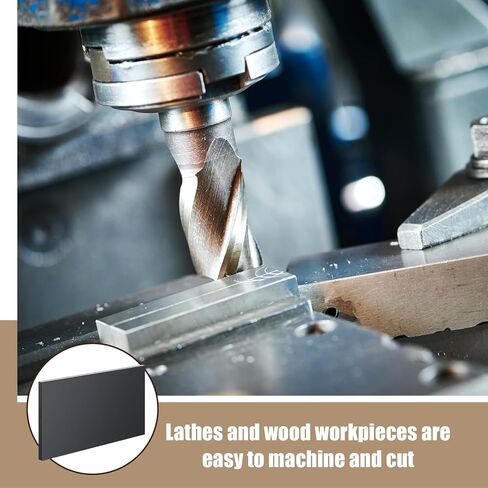 1 Pcs Black HDPE Plastic Sheet, HDPE Sheet 1/2" Thick, Size 6" x 12", High Density Polyethylene Sheet Solid Plastic Block for DIY Projects for Machining Home, 1/2" x 6" x 12" in Kuwait