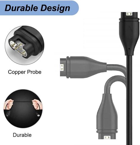 Charger for Garmin Approach S10 S12 S40 S42 S60 S70 X10 G12, Replacement USB Charging Cable Cord with with Red Charger Port Dust Plug for Garmin Watch (2Pack) in Saudi Arabia