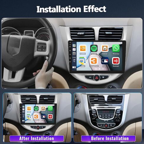 2G+64G Android 13 Car Stereo for Hyundai Solaris Verna Accent Reina 2010-2016 with Wireless Apple Carplay Android Auto,9'' Touchscreen Car Radio with GPS Navigation,Bluetooth,WiFi/FM/RDS+Backup Camera in Saudi Arabia