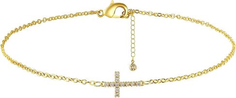 Cross Bracelets for Women 14k Gold Plated Adjustable Trendy Bracelet Gifts for Girls Jewelry in Saudi Arabia