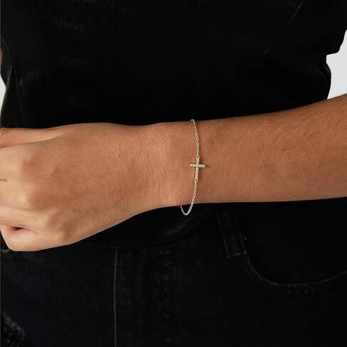 Cross Bracelets for Women 14k Gold Plated Adjustable Trendy Bracelet Gifts for Girls Jewelry in Saudi Arabia