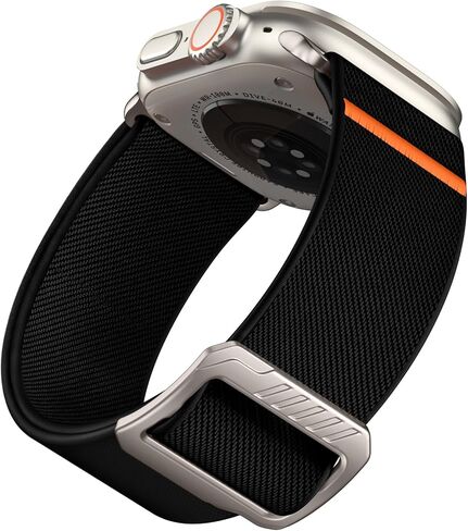 SNBLK Sport Stretchy Nylon Band for Apple Watch Band for Apple Watch Ultra 2 Band/Apple Watch Ultra Band 49mm, iWatch Series 9/8/7/6/5/4/3/2/1/SE 45mm/44mm/42mm Solo Loop Wide Replacement Strap Men in Kuwait