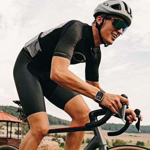 SNBLK Sport Stretchy Nylon Band for Apple Watch Band for Apple Watch Ultra 2 Band/Apple Watch Ultra Band 49mm, iWatch Series 9/8/7/6/5/4/3/2/1/SE 45mm/44mm/42mm Solo Loop Wide Replacement Strap Men in Kuwait