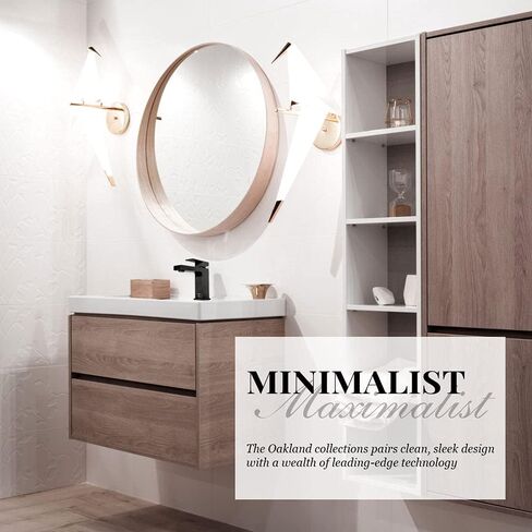 Single Hole Bathroom Faucet Matte Black, Oakland Modern Single Handle Bathroom Faucet Solid Brass Bathroom Sink Faucet Vanity Faucet with Pop up Drain Assembly Supply Line (Black) in Saudi Arabia