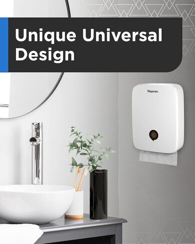 Multifold Commercial Paper Towel Dispenser Wall Mount — Big & Sturdy Trifold, Z fold, C fold Paper Towel Dispenser for Bathroom, Home, Business (White) in Saudi Arabia