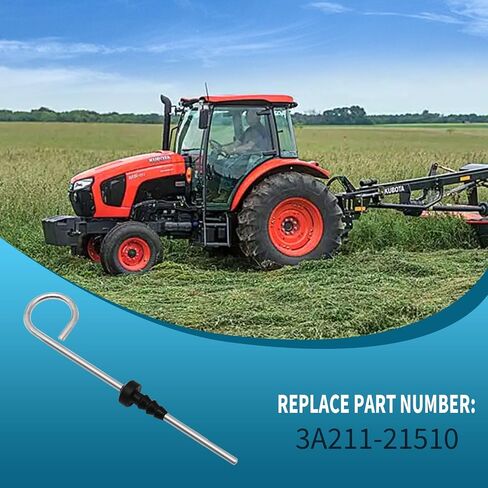 3A211-21510 Dipstick Oil Level Gauge Replacement for Kubota Tractors M4-071HDCC12 M4800 M4900 M5040 M5140 M5640 M5700 M6040 M6060 M6800 M7040 M7060 M8200 M8540 M9540 in Saudi Arabia